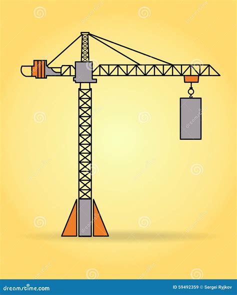 Vector Tower Crane Stock Vector - Image: 59492359