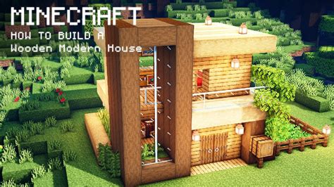 Minecraft Modern Wood House Tutorial : 2 Minecraft Houses In 1 Wooden ...