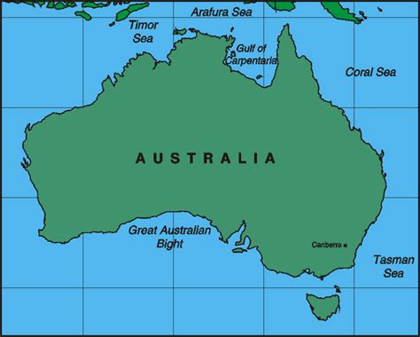 The Continent Australia Map