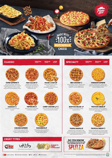 Printable Pizza Hut Menu