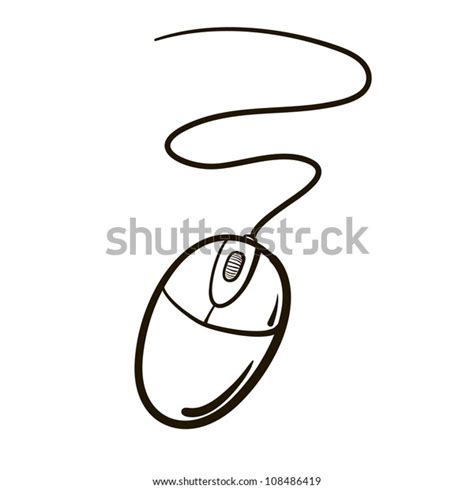 Computer Mouse Childrens Sketch Stock Vector (Royalty Free) 108486419 ...