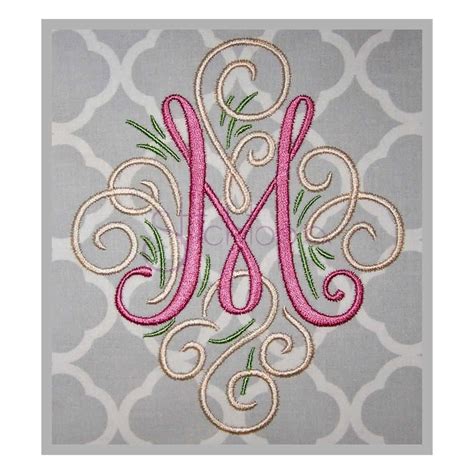 Machine monogram font Adorn monogram embroidery font | Stitchtopia