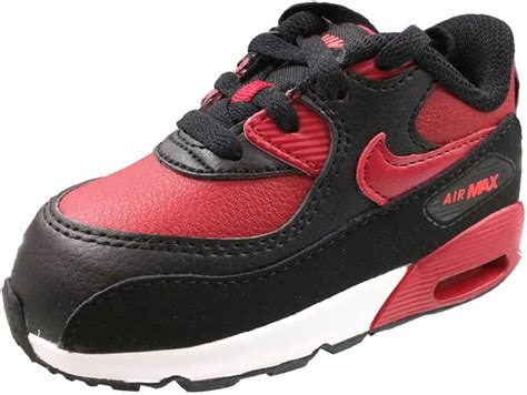 Amazon.com | NIKE BOYS AIR MAX 90 LTR SNEAKER Red - Footwear/Sneakers ...