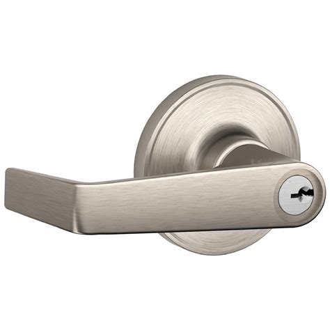 Schlage J Marin Satin Nickel Reversible Keyed Entry Door Handle at ...