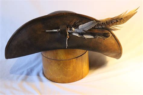 Pirate Wide-brimmed Leather Hat Captain Barbossa's Hat - Etsy