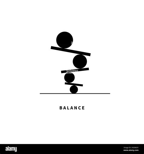 Balance symbol. Harmony sign. Logo stability. Wellbeing concept ...