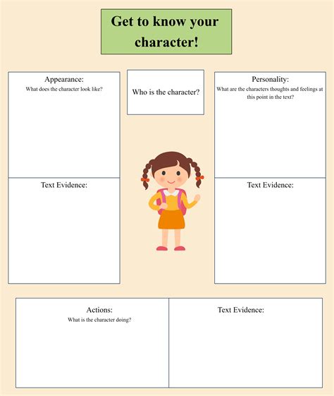 Character Map Graphic Organizer Make A Character Map Worksheet Free ...