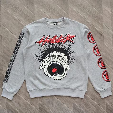 Hellstar Studios Records Crewneck Hoodie Ins Men Women1:1 High Quality ...