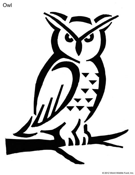 Owl Stencil Printable - Coloring Home