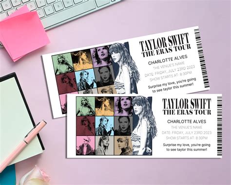 Personalizable SWIFT ERAS Tour Ticket, Taylor Swift Concert Ticket ...