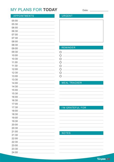 47 Printable Daily Planner Templates (FREE in Word/Excel/PDF)