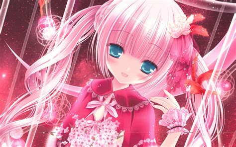 Kawaii Pink Anime Desktop Wallpaper - Just go Inalong