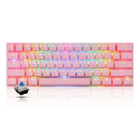 Motospeed CK62 61 Keys RGB Mechanical Keyboard USB Wired BT Dual Mode ...