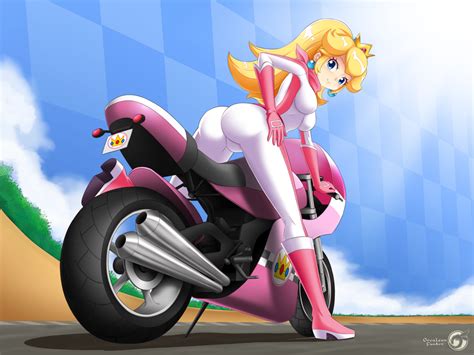 peach motorcycle | Anime, Motorbike drawing, Cartoon pics