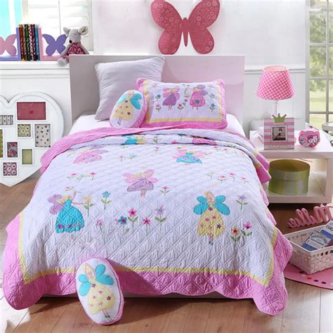 Girls Twin Quilt Bedding Set - Girls Twin Bed Quilt Set Kids Cotton ...