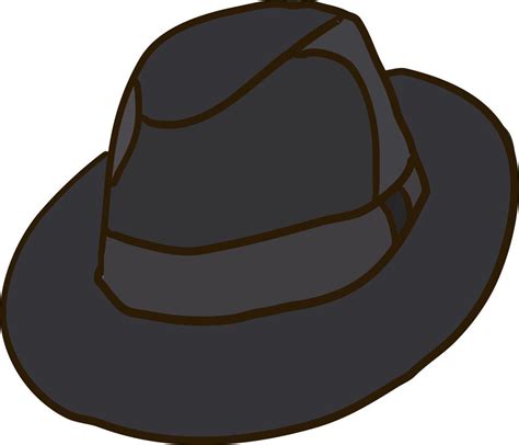 Black hat, illustration, vector on white background. 13673768 Vector ...