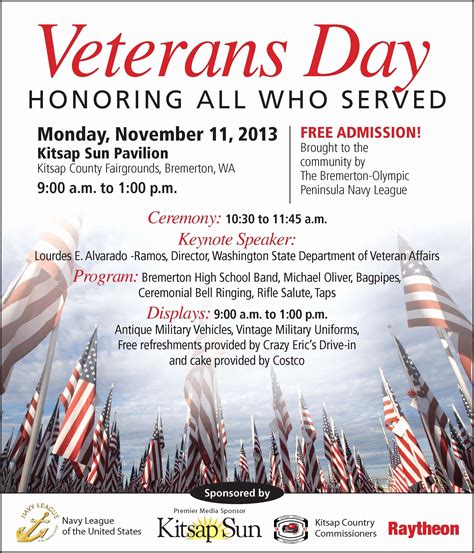 Veterans Day Flyer Template Free Best Of Nov 11 Veterans Day Ceremony ...