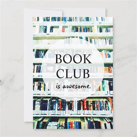 Book Club Personalized Invitation | Zazzle