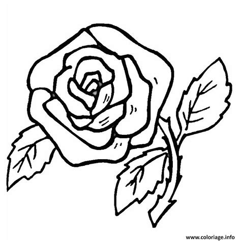 Coloriage Fleur Rose Simple Et Facile Dessin Fleurs à imprimer