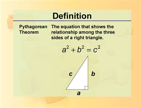 Definition--Theorems and Postulates--Pythagorean Theorem | Media4Math