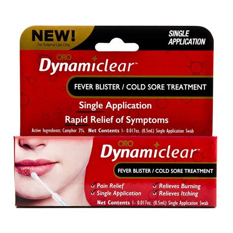 Cold Sore Fever Blister Single Use Treatment by Dynamiclear for Rapid ...