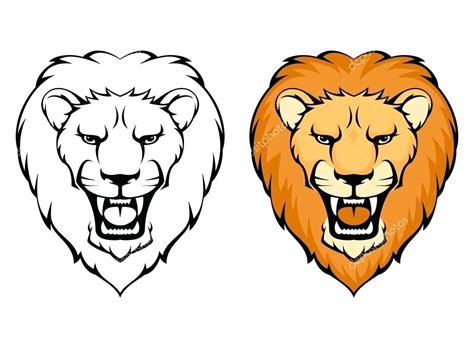 Roaring Lion Head Drawing | Free download on ClipArtMag