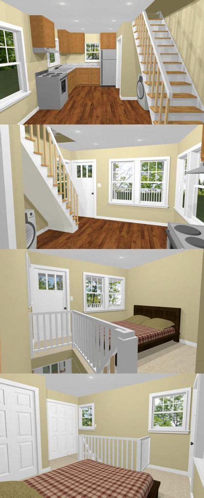 12x16 Tiny House -- #12X16H3A -- 364 sq ft - Excellent Floor Plans ...