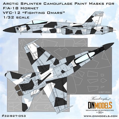 Arctic Splinter Camo Paint Masks for F/A-18 Hornet Aggressor 1/32