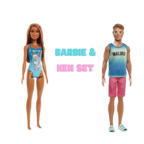 Barbie Doll and Ken Beach Themed Doll Toy Set - Walmart.com