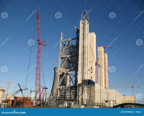 Power station construction stock photo. Image of coal - 8739042