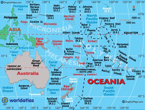 Australia Map / Oceania Map / Map of Australia / Map of Oceania ...