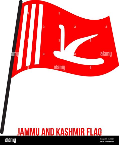 Jammu and Kashmir Flag Waving Vector Illustration on White Background ...