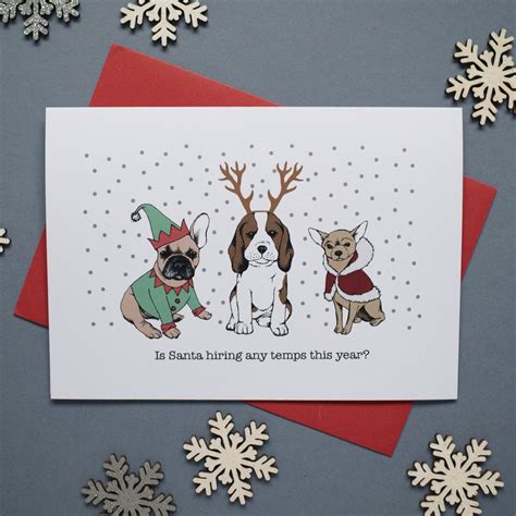 Funny Dogs Christmas Card Or Pack By Highland Jungle | Dog christmas ...