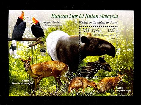 Malaysia MS 2004 – Wildlife In Malaysian Forest – World Stamps and FDC