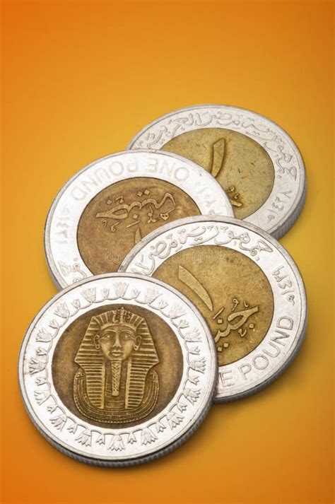 Egyptian Coins (One Pound) stock image. Image of funds - 20429963