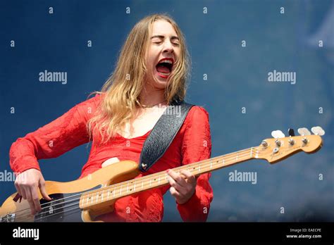 BARCELONA - MAY 30: Este Haim, bass player of Haim band, performance ...