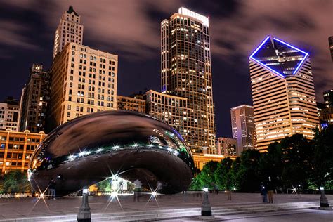 The Bean at Night Photograph by Charlie Schafer - Fine Art America