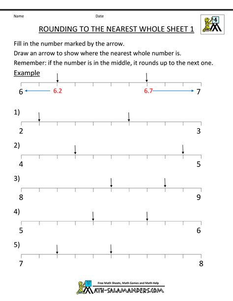 Rounding Decimals to the nearest whole