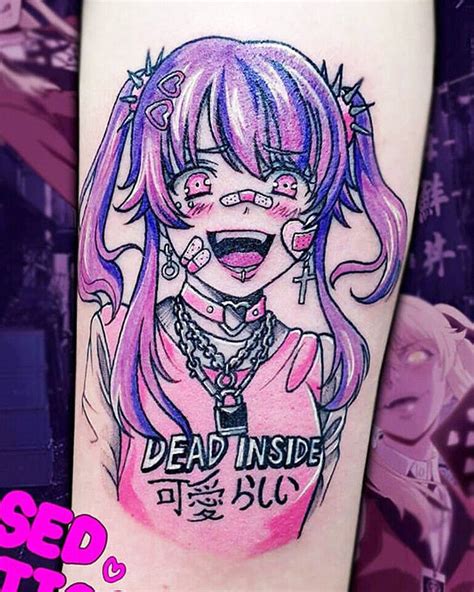 Tổng hợp cute anime tattoos đáng yêu và chuẩn gu cho fan anime