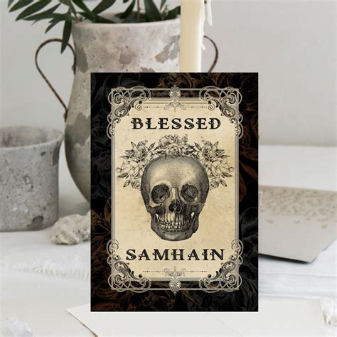 Blessed Samhain Greeting Card Stationary Witch Pagan Samhain Sabbat ...