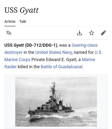 USS Gyatt Wikipedia Snippet | USS Gyatt, Rizzi and Ohio | Know Your Meme