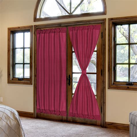 French Door Curtains Thermal Insulated Blackout Curtain Door Window ...