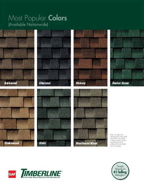 Gaf Hdz Shingle Color Chart