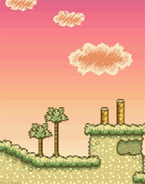 Yoshi's Island Backgrounds | Mario art, Pixel art games, Pixel art design