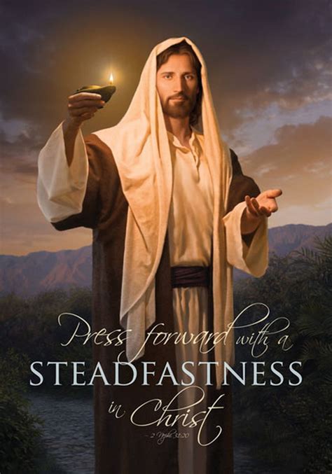 Press forward with a steadfastness in Christ - 14x20 poster featuring ...