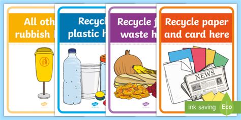 Recycling Bin Labels - Primary Eco Display Resource