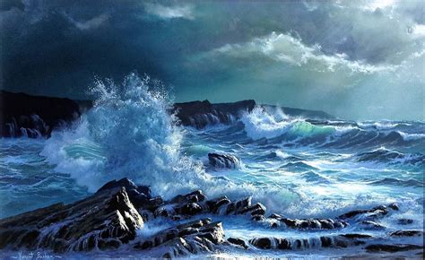 Stormy Sea II 460 x 730 - Vincent Basham Seascape Artist Cornwall