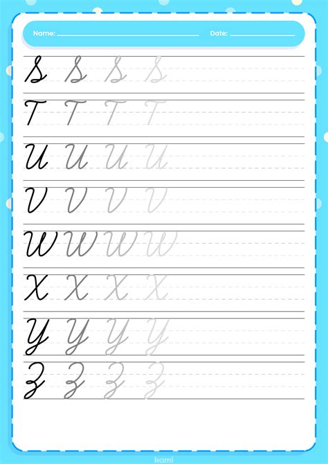 Cursive Handwriting Worksheet | Uppercase for Teachers | Perfect for ...