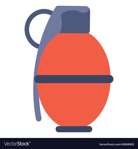 Grenade weapon flat Royalty Free Vector Image - VectorStock