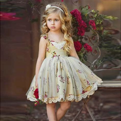 MUQGEW Toddler Kids Girl Dress Flower Lace Tulle Princess Party Pageant ...